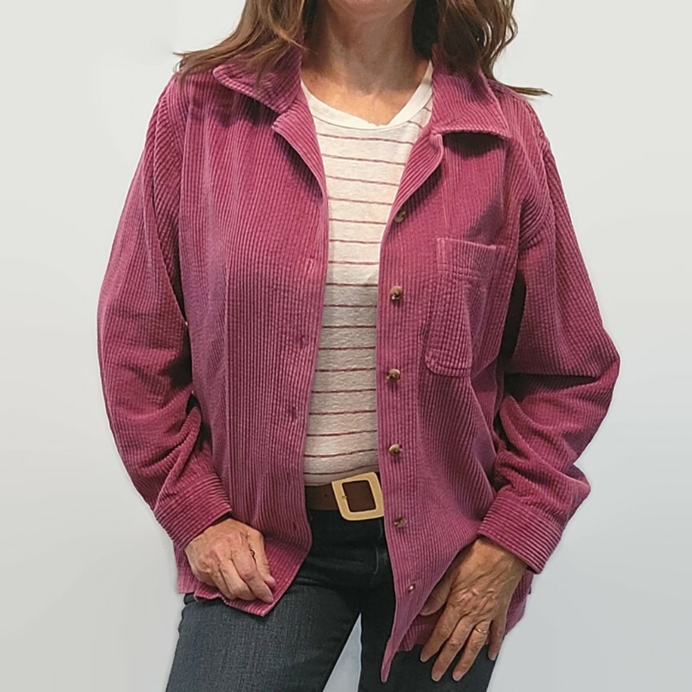 L.L. Bean Purple Corduroy Shacket - Picture 2 of 10